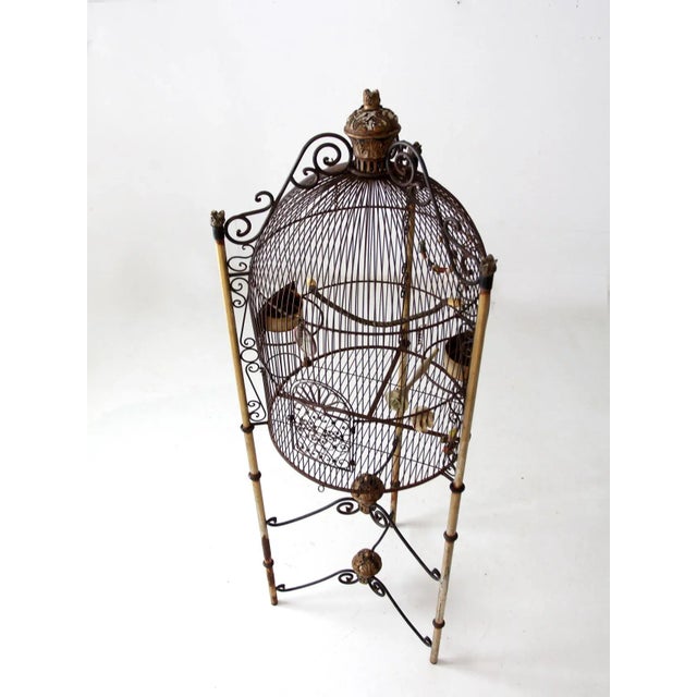 Victorian French Victorian Style Large Birdcage For Sale - Image 3 of 13
