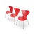 Mid-Century Modern Series 7 Chairs by Arne Jacobsen for Fritz Hansen Red, Set of 3 For Sale - Image 3 of 13