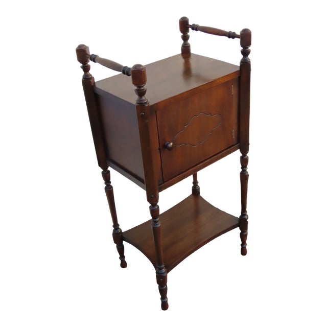 Early 1900s Small Cigar Tobacco Humidor Chest Box Cabinet 6354 For Sale