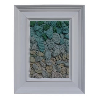 María Magán, Wall Mounted Sculpture with Mint Green Chewing Gum Forms, 2022, Wood For Sale