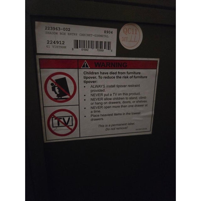 Metal Shadow Box Entry Curio Cabinet For Sale - Image 7 of 9