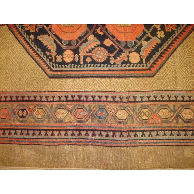 1900 - 1909 Early 20th Century Antique Bakhshaish Rug - 4′6″ × 10′6″ For Sale - Image 5 of 7