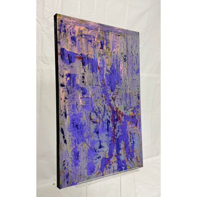 Sharon Cannon "Lavender" Abstract Oil Painting Textural Modern Art For Sale - Image 4 of 18