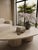 Contemporary Oval Table in Roman Travertine Marble by Andrea Grasso For Sale - Image 3 of 8