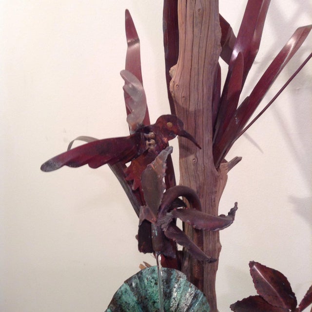 Large Mid Century Modern Copper Driftwood 7 Tier Cascading
