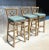 Coastal Set of Three Vintage McGuire Target Back Bamboo Barstools W Leather Straps For Sale - Image 3 of 12