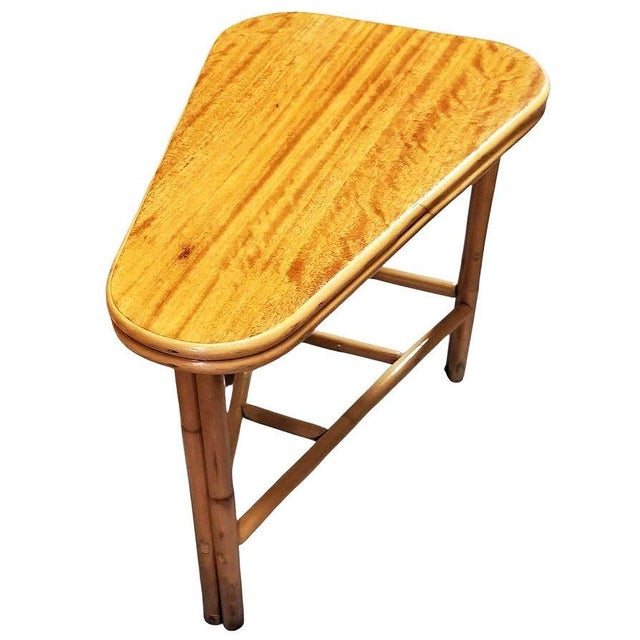 This beautifully restored rattan wedge table blends style and vintage charm with modern comfort. Made in 1950, it features...