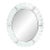 Mid-Century Modernist Scallop Design Reverse-Etched & Beveled Mirror For Sale