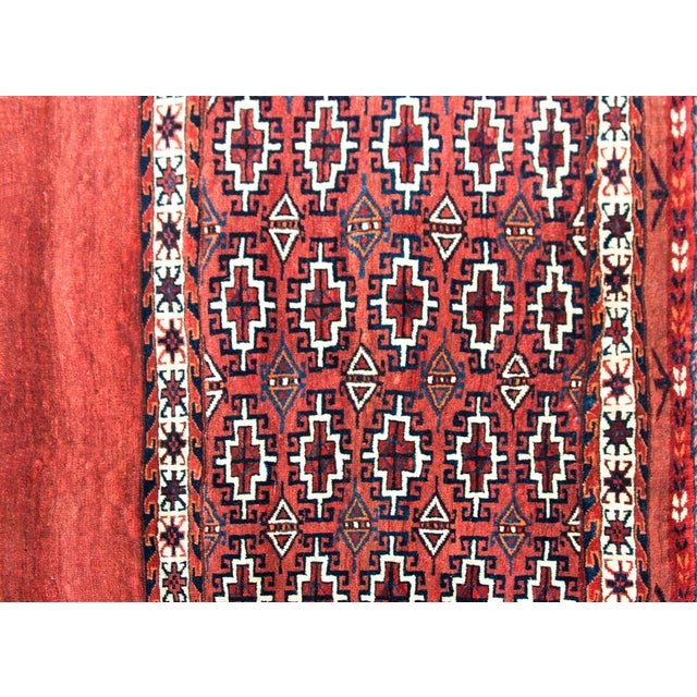 Early 20th Century Persian Yamut Bag Face Rug For Sale - Image 10 of 14