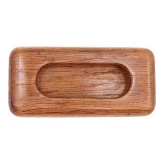 Vintage Wooden Recessed Handle Drawer Pull For Sale