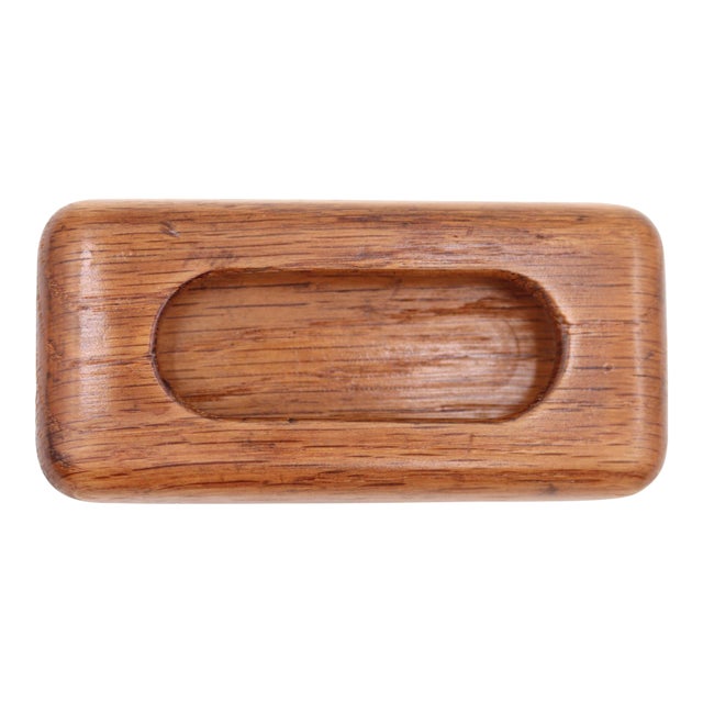 Vintage Wooden Recessed Handle Drawer Pull For Sale