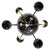 Italian mid-century space-age chandelier by reggiani from 1960-70s. the chandelier is made in chrome metal. bulb holders:...