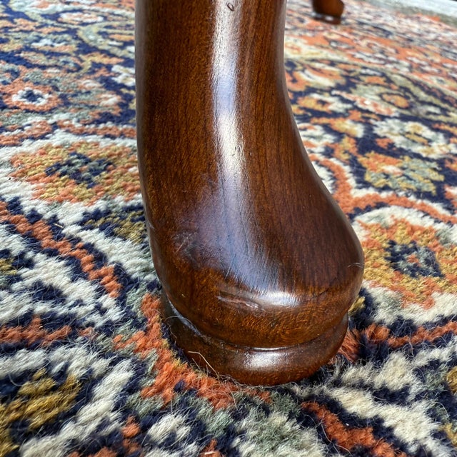 Vintage Thomasville Collectors Cherry Queen Anne 1 Drawer Side Table For Sale - Image 15 of 15