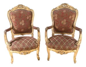 Set of Empire Gilt Armchairs