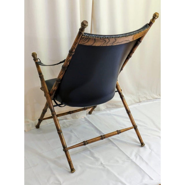 Campaign 1950s Fratelli Boffi Attributed Campaign Char For Sale - Image 3 of 8