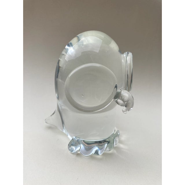 Vintage Murano Owl Signed Licio Zanetti Crystal Owl Circa 1980 For Sale - Image 13 of 13