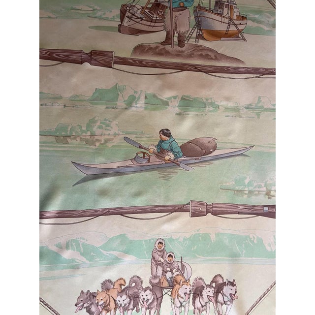 Hermès HERMÈS GRONLAND Silk Scarf designed by Philippe Ledoux 1992 For Sale - Image 4 of 11
