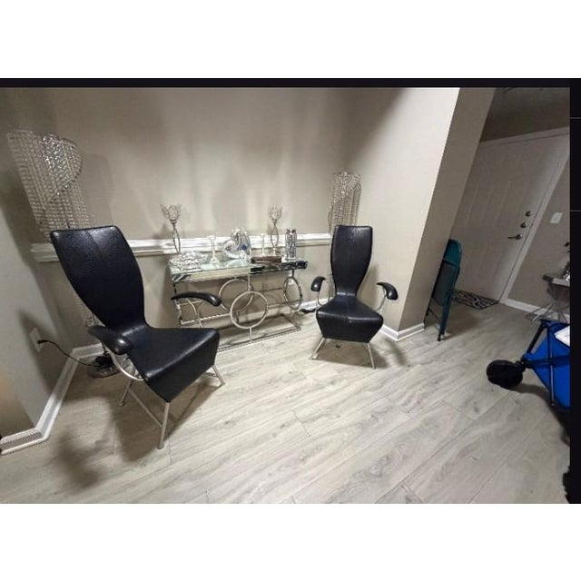 1980s Set of Mid-Century Authenic Italian Ostrich Chairs For Sale - Image 9 of 13