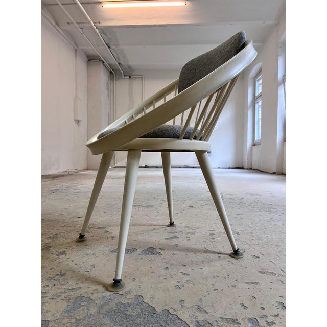 White Circle Chair by Yngve Ekström for Swedese For Sale - Image 3 of 11