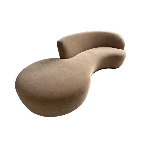 2020s Rh Copenhagen Right Arm Asymmetrical Sofa – Camel Performance Velvet | Open Box For Sale - Image 5 of 11