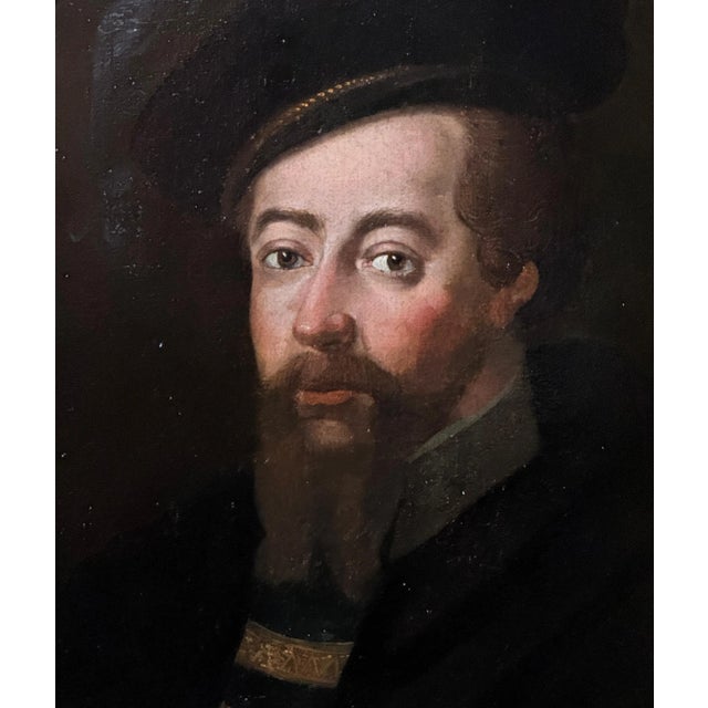 Spanish School Artist, Portrait of Philip II, 17th Century, Oil on Canvas, Framed For Sale - Image 3 of 5