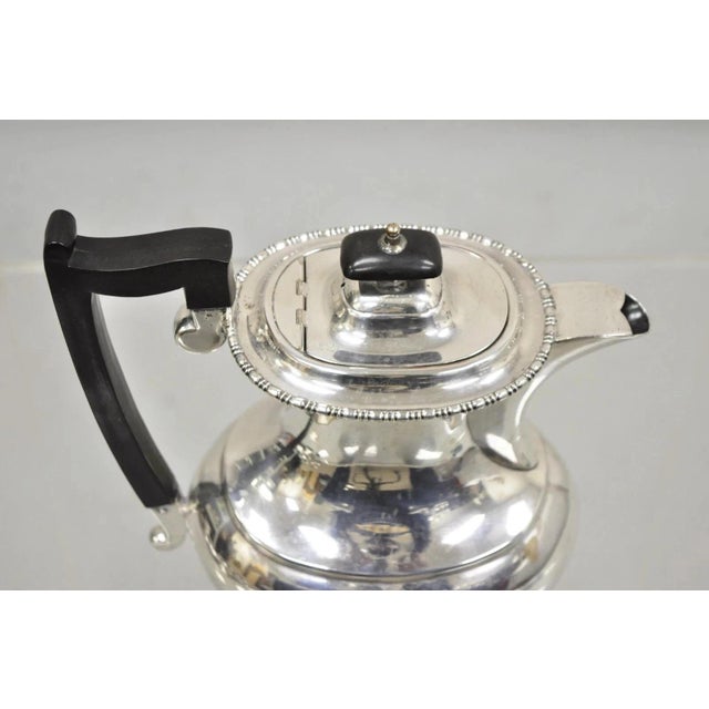 Early 20th Century English Victorian Sheffield James Ramsay Dundee Silver Plated Coffee Tea Pot For Sale In Philadelphia - Image 6 of 11