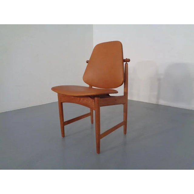 Teak and Brass Side Chair by Arne Hovmand-Olsen for Mogens Kold, 1950s For Sale - Image 4 of 15