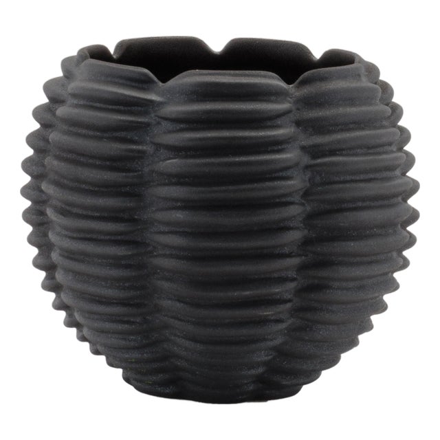 Ribbed Ceramic Bud Vase (Set of 2) For Sale
