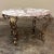 Antique Italian Painted Wrought Iron Marble Top Coffee Table For Sale - Image 4 of 12
