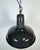 Industrial French Dark Grey Enamel Factory Pendant Lamp, 1960s For Sale - Image 10 of 17