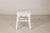 Vintage Chinese Rustic Country Style White Painted Wooden Stool For Sale - Image 15 of 16