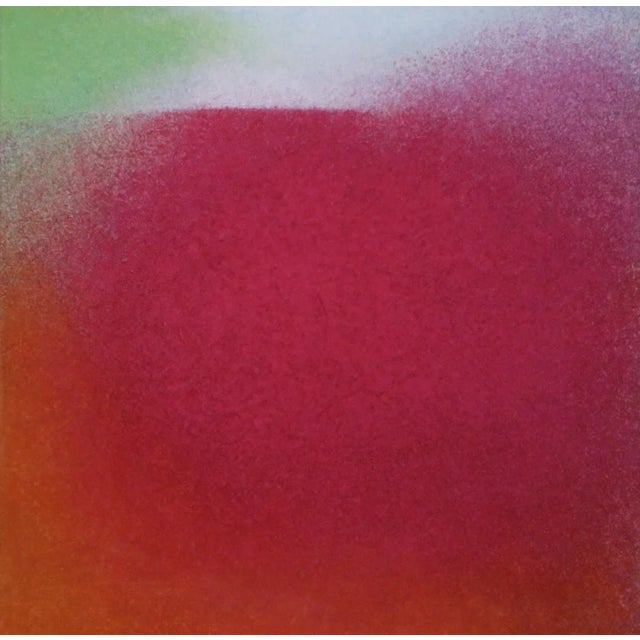 Title: into the light year: 2019 artwork made with pigment (iwaenogu), glue & water on cotton paper (washi) marouflaged on...