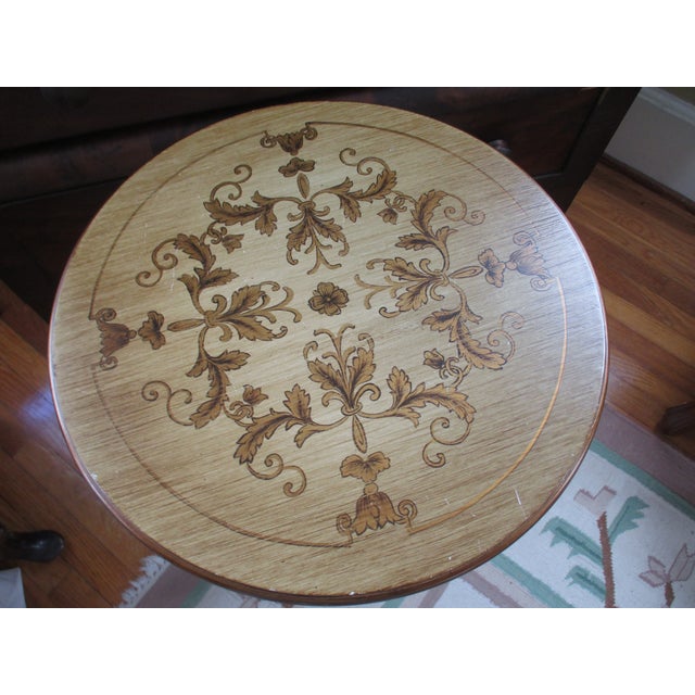 1980s Vintage Bombay Company French Design Accent Table Painted W/ Drawer For Sale - Image 9 of 12