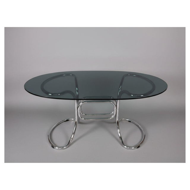 Dining Set in Chrome and Glass by Gastone Rinaldi for Rima, 1970s, Set of 5 For Sale - Image 6 of 10