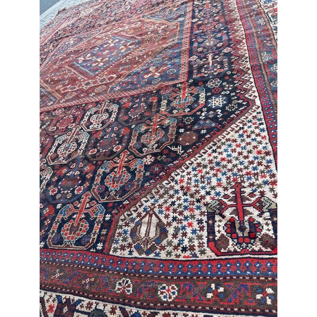 Antique Tribal Shiraz Rug, 1890s For Sale - Image 14 of 18