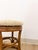 Vintage Rattan Swivel Stool Beige Upholstered Coastal Boho Ottoman For Sale In Tampa - Image 6 of 7