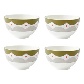 Spode Kit Kemp Geo Geo Rice Bowl 6", Set of 4 For Sale