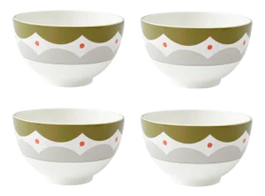 Spode Kit Kemp Geo Geo Rice Bowl 6", Set of 4