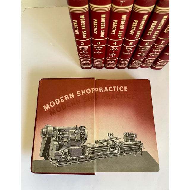 Paper 1943 Modern Shop Practice Complete Book Set of 8 Volumes For Sale - Image 7 of 10