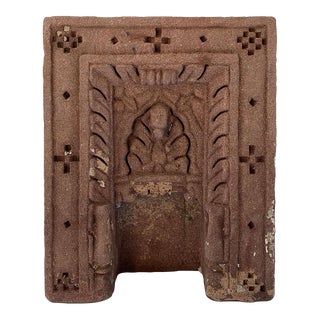 Northern India Limestone Architectural Shrine Wall Niche For Sale