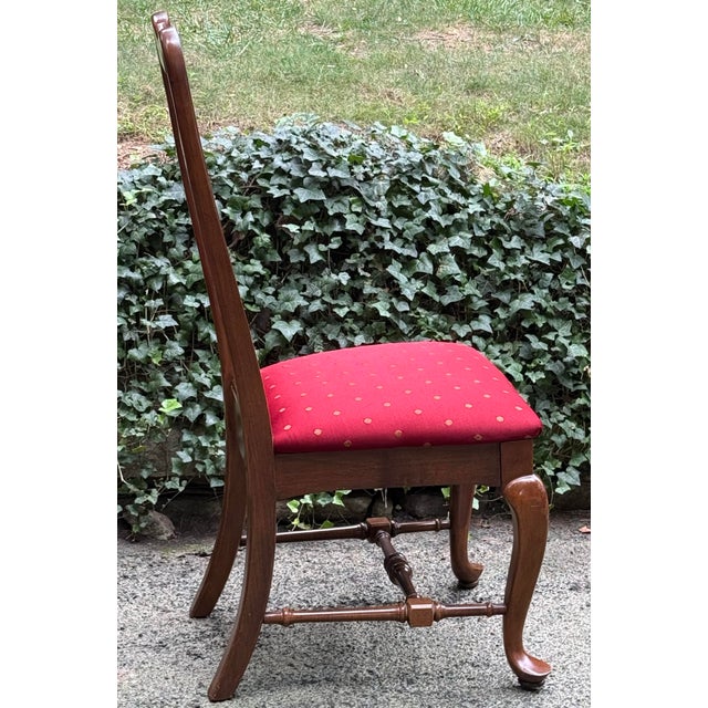1980s Late 20th Century Ethan Allen Queen Anne “Classic Manor” Dining Chairs - Set of 8 For Sale - Image 5 of 12