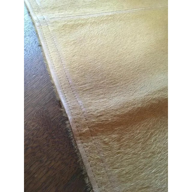 Postmodern Blond Leather Cow Rug, Italy, 1990s For Sale - Image 4 of 8