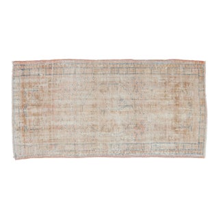 Vintage Distressed Oushak Rug Runner - 2'2" X 4'3" For Sale