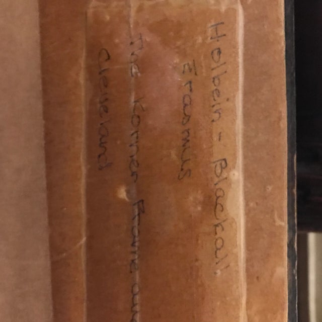 1910s Framed Hand Colored Lithograph of Georg Gisze by W. G. Blackwell 1918 For Sale - Image 5 of 12