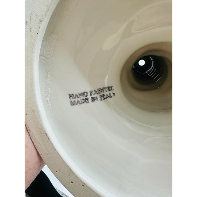 Large pair of whimsical Italian candleholders! This brightly colored pair will make any room more happy!