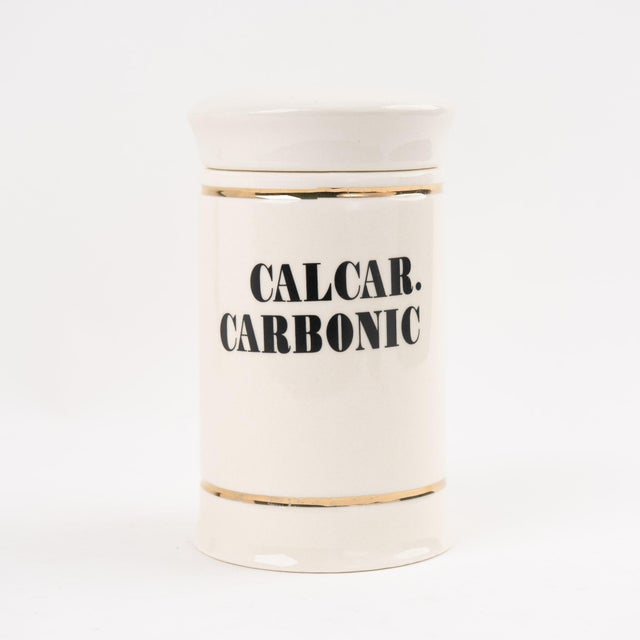 Victorian Antique-Style Ceramic Apothecary Jar Set - Set of 3 For Sale - Image 3 of 11