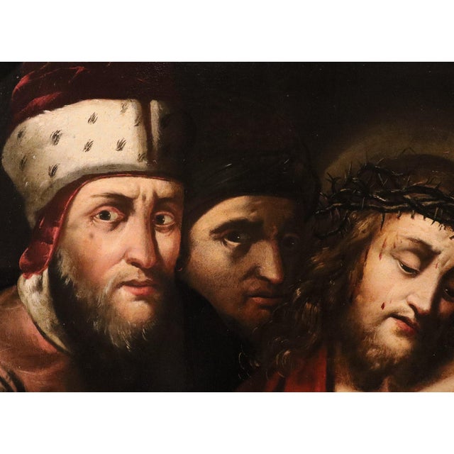 Workshop of Jacopo Ligozzi, Ecce Homo, 1630, Oil on Canvas For Sale - Image 11 of 15
