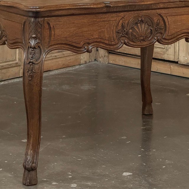 Antique Country French Liégeoise White Oak Writing Desk For Sale - Image 12 of 18