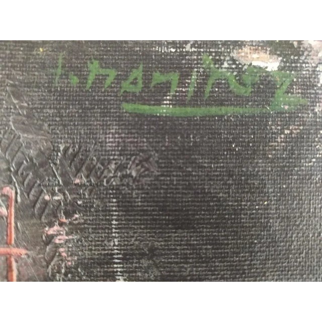 1990s Hector Ramirez Ortega, Composition, 1990, Mixed Media on Canvas For Sale - Image 5 of 7