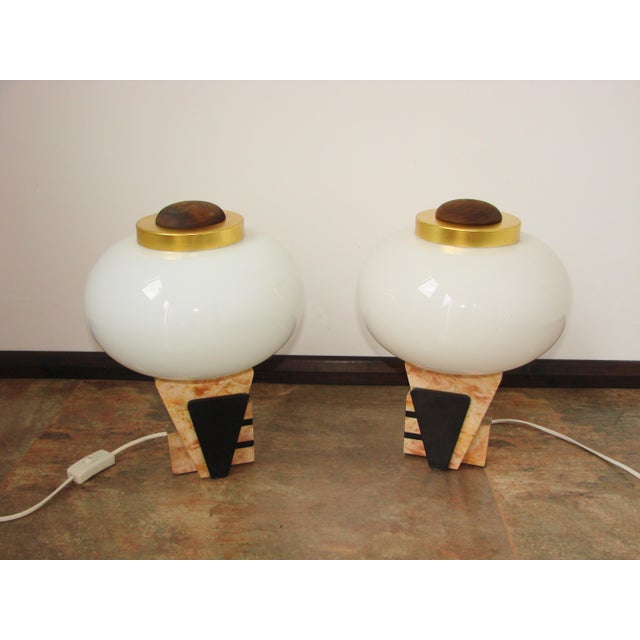 Modern Art Deco Table Lamps, 1950s, Set of 2 For Sale - Image 3 of 12